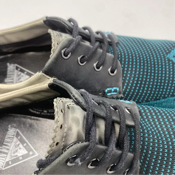 JOHN FLUEVOG Future Orbit Brogue Round Toe WingtipShoes 10 Teal Derby